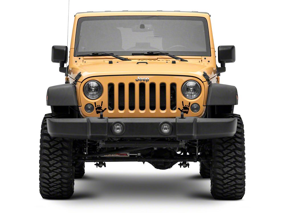 Jeep Licensed by RedRock Jeep Metal Decal; Gloss Black (87-18 Wrangler YJ, TJ & JK)