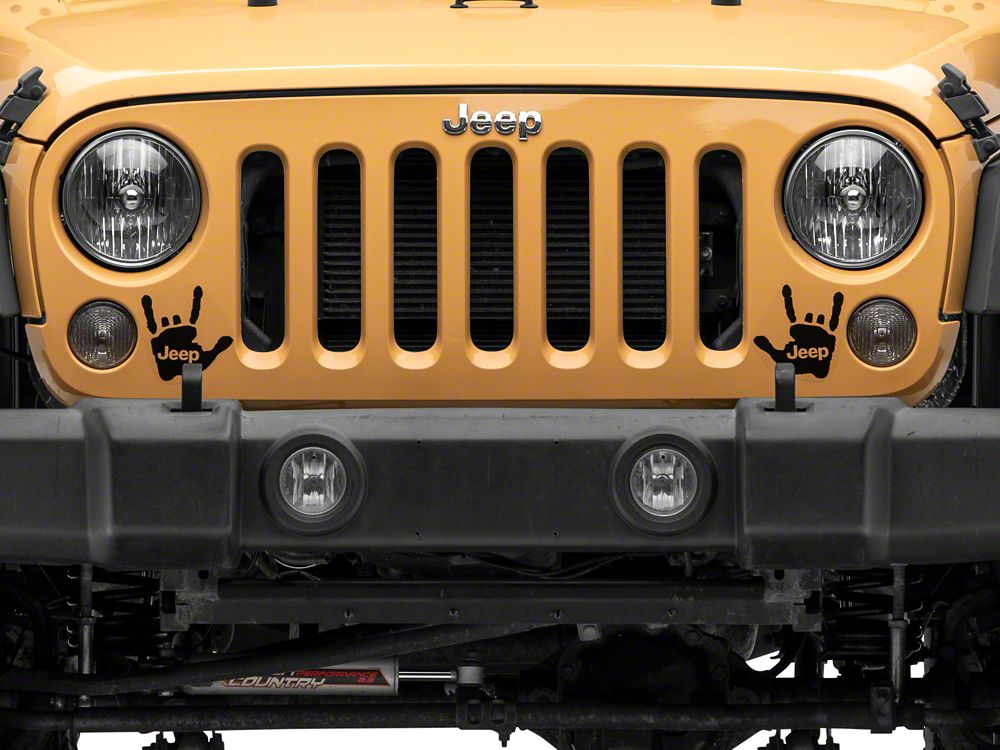 Jeep Licensed by RedRock Jeep Metal Decal; Matte Black (87-18 Wrangler YJ, TJ & JK)