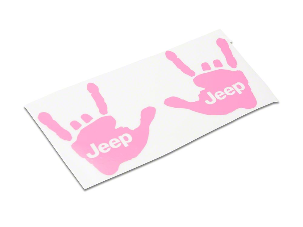 Jeep Licensed by RedRock Jeep Metal Decal; Pink (87-18 Wrangler YJ, TJ & JK)