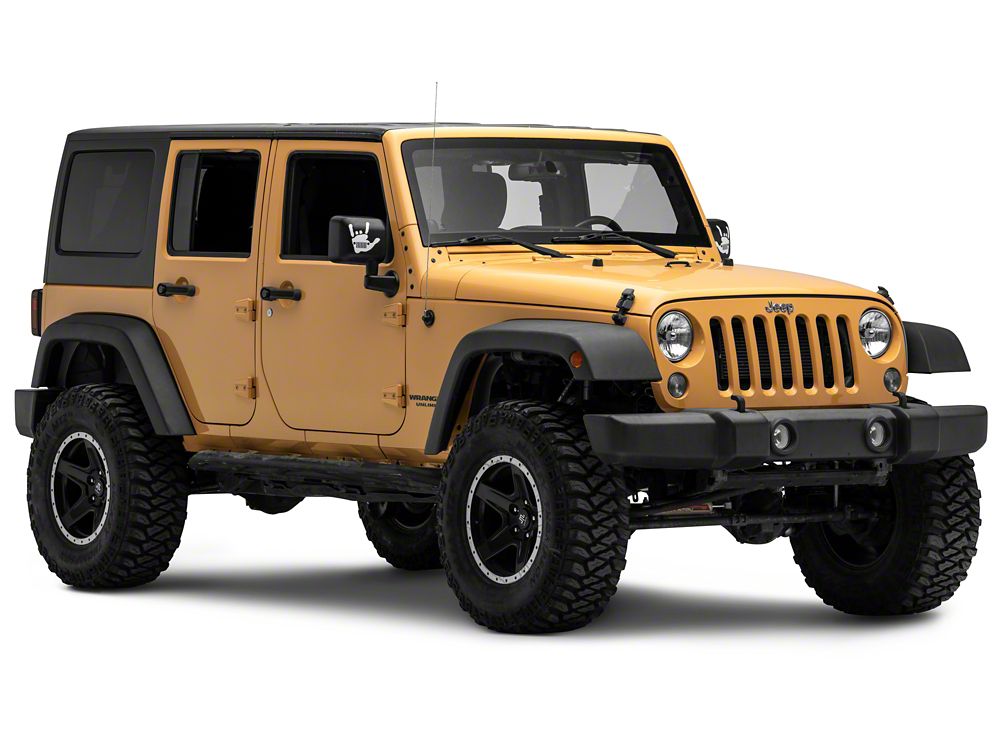 Jeep Licensed by RedRock Jeep Metal Grille Decal; White (87-18 Wrangler YJ, TJ & JK)