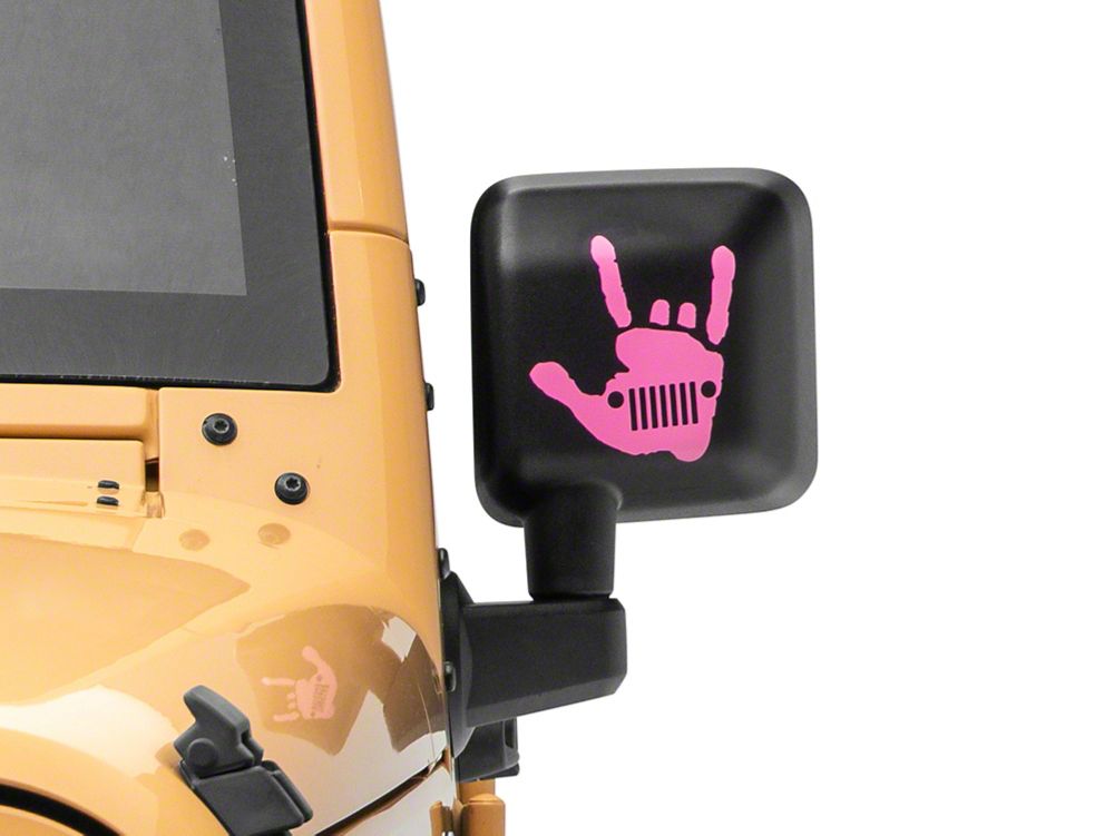 Jeep Licensed by RedRock Jeep Metal Grille Decal; Pink (87-18 Wrangler YJ, TJ & JK)