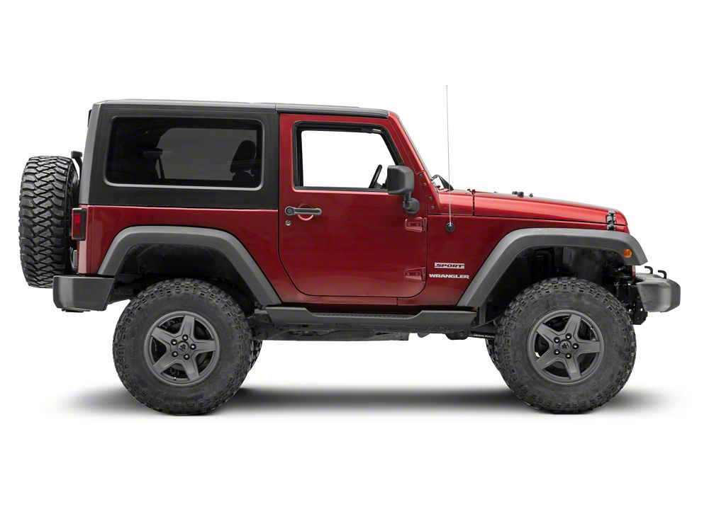 Jeep Licensed by RedRock ABS Side Steps with Jeep Logo (07-18 Jeep Wrangler JK 2-Door)