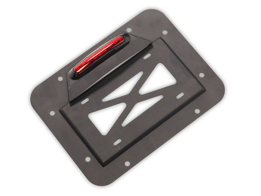 RedRock License Plate Relocation Kit w/LED Third Brake Light (07-18 Jeep Wrangler JK)