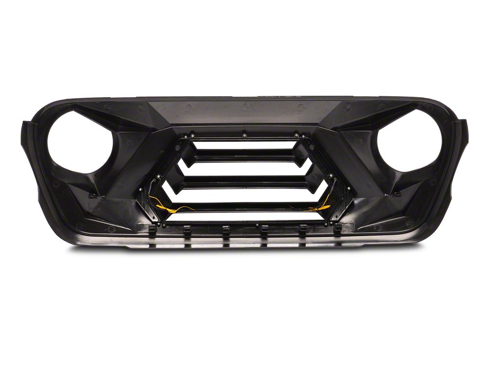 RedRock Goliath Grille with LED DRL and Turn Signals (18-25 Jeep Wrangler JL w/o TrailCam)
