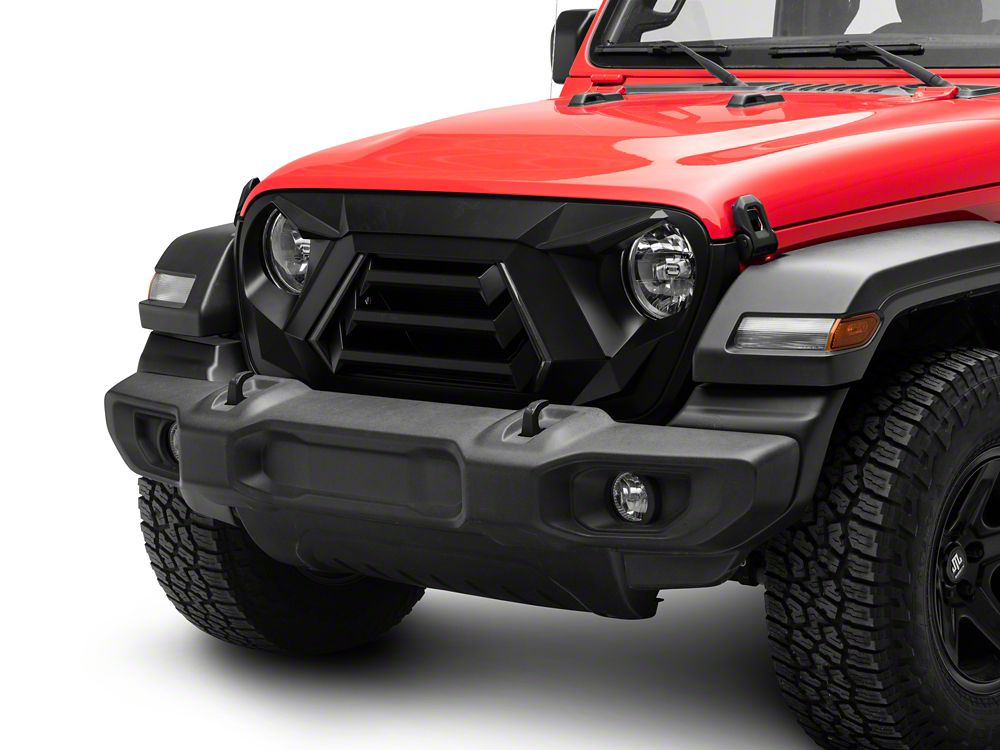 RedRock Goliath Grille with LED DRL and Turn Signals (18-25 Jeep Wrangler JL w/o TrailCam)