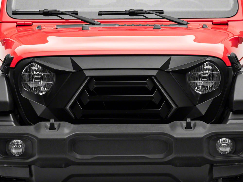 RedRock Goliath Grille with LED DRL and Turn Signals (18-25 Jeep Wrangler JL w/o TrailCam)