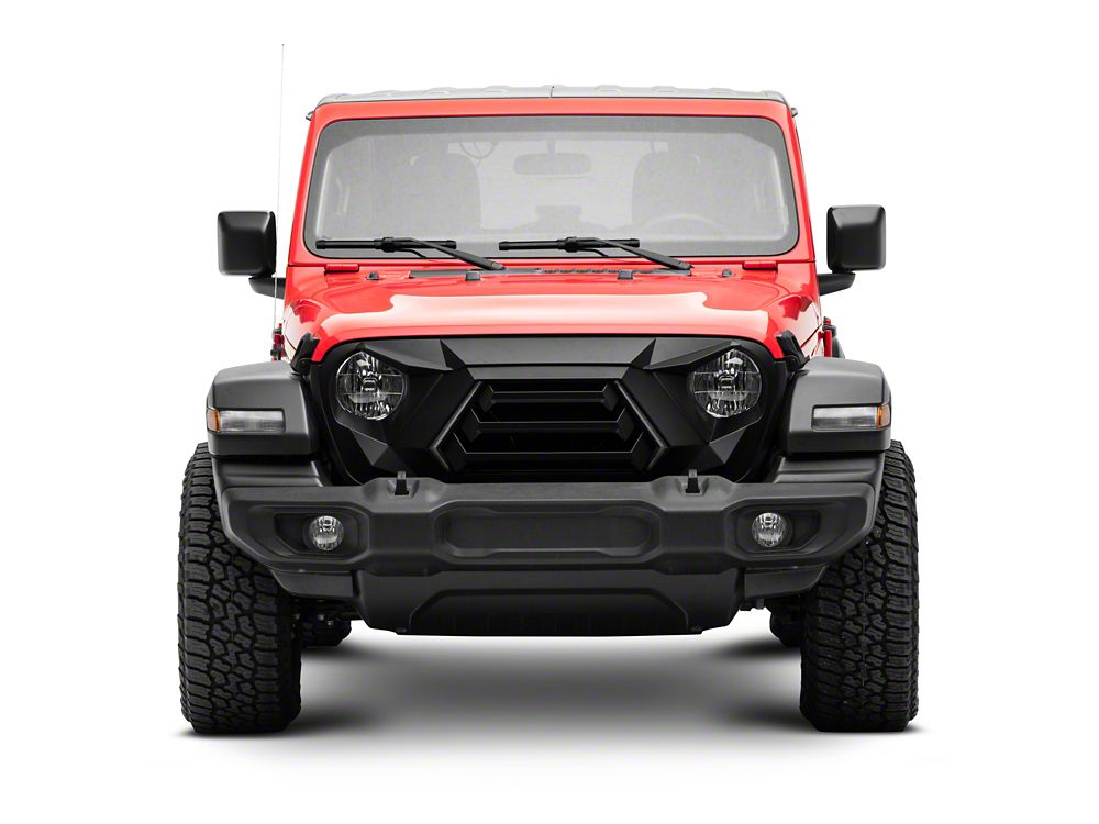 RedRock Goliath Grille with LED DRL and Turn Signals (18-25 Jeep Wrangler JL w/o TrailCam)
