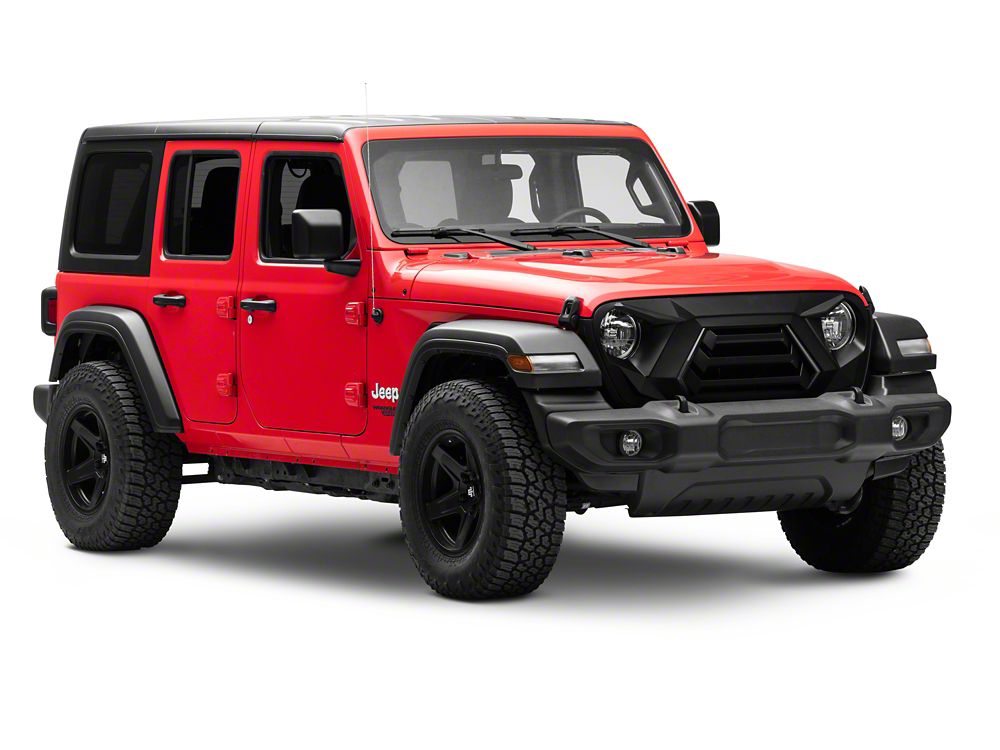 RedRock Goliath Grille with LED DRL and Turn Signals (18-25 Jeep Wrangler JL w/o TrailCam)