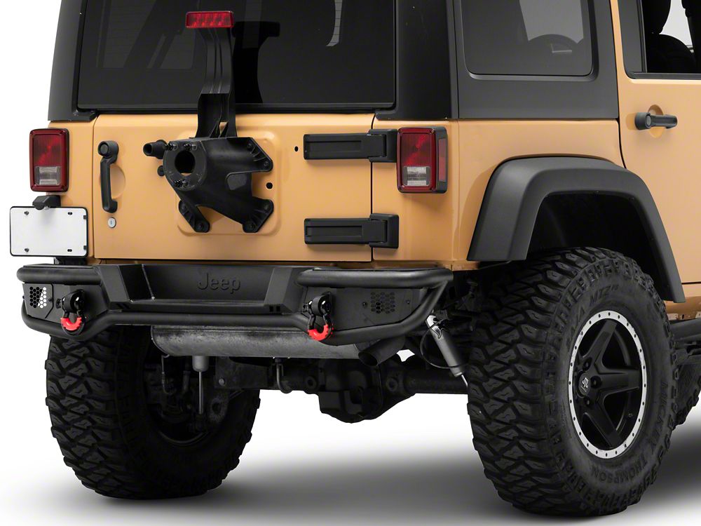 Jeep Licensed by RedRock HD Tubular Rear Bumper with Jeep Logo (07-18 Jeep Wrangler JK)