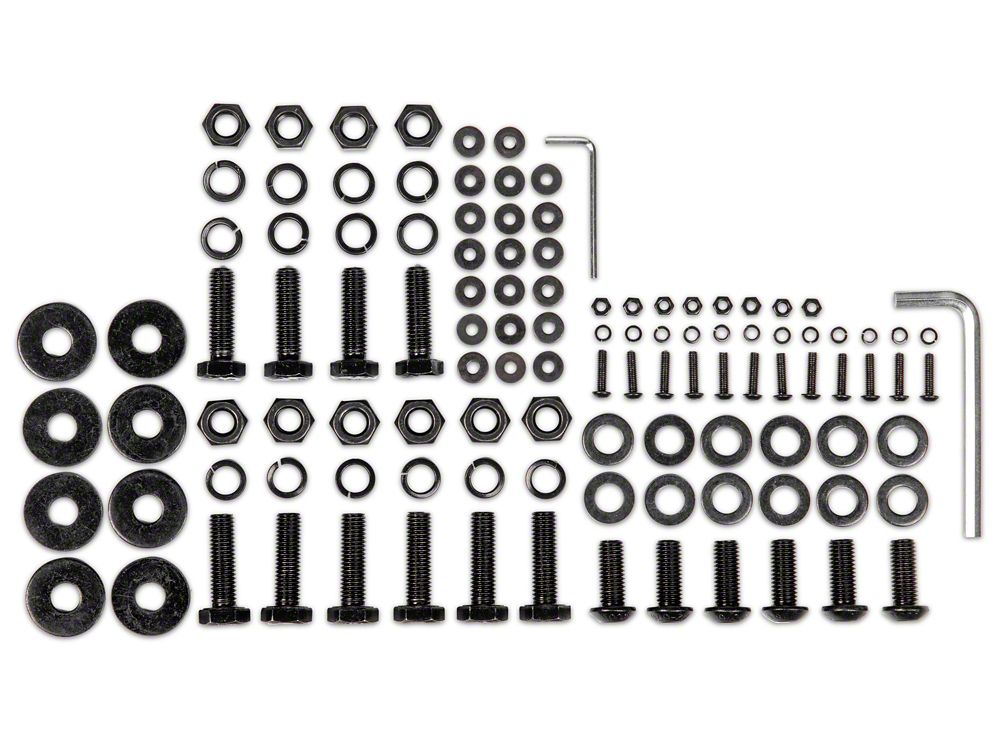 Jeep Licensed by RedRock Replacement Bumper Hardware Kit for J164980 Only (07-18 Jeep Wrangler JK)
