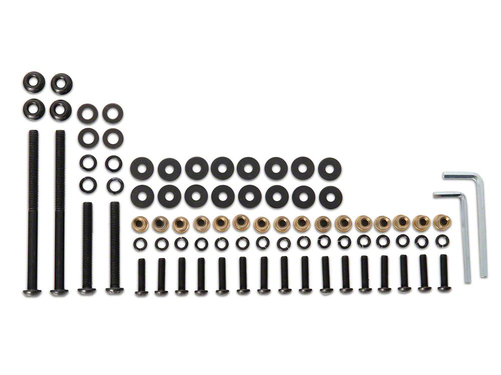 Jeep Licensed by RedRock Replacement Fender Flare Hardware Kit for J164978 Only (07-18 Jeep Wrangler JK)
