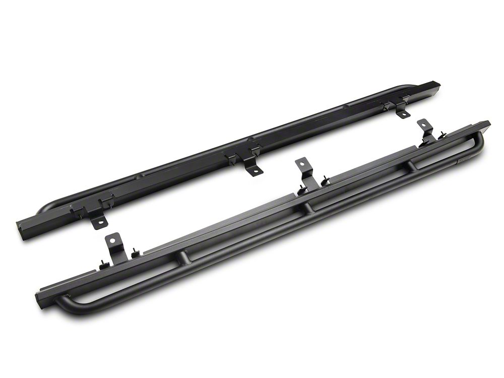Jeep Licensed by RedRock Enhanced Rubi Rails with Jeep Logo; Textured Black (07-18 Jeep Wrangler JK 4-Door)