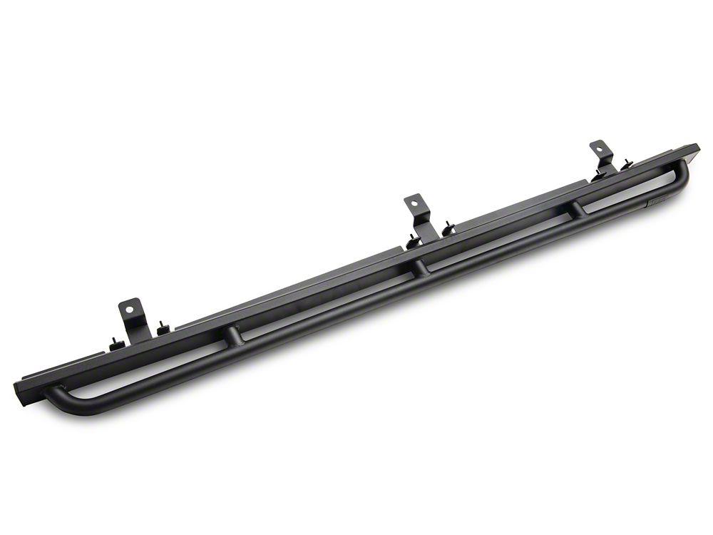 Jeep Licensed by RedRock Enhanced Rubi Rails with Jeep Logo; Textured Black (07-18 Jeep Wrangler JK 4-Door)
