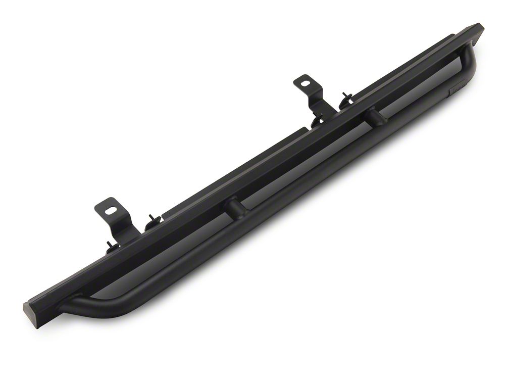 Jeep Licensed by RedRock Enhanced Rubi Rails with Jeep Logo; Textured Black (07-18 Jeep Wrangler JK 2-Door)