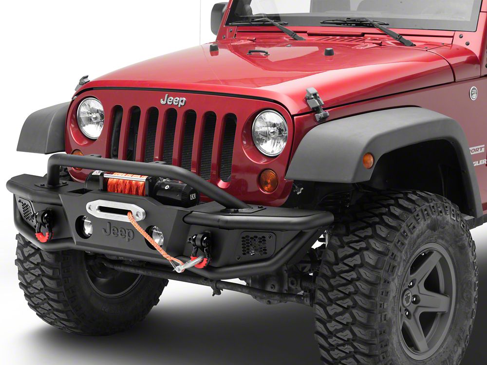 Jeep Licensed by RedRock HD Tubular Front Bumper with Jeep Logo (07-18 Jeep Wrangler JK)