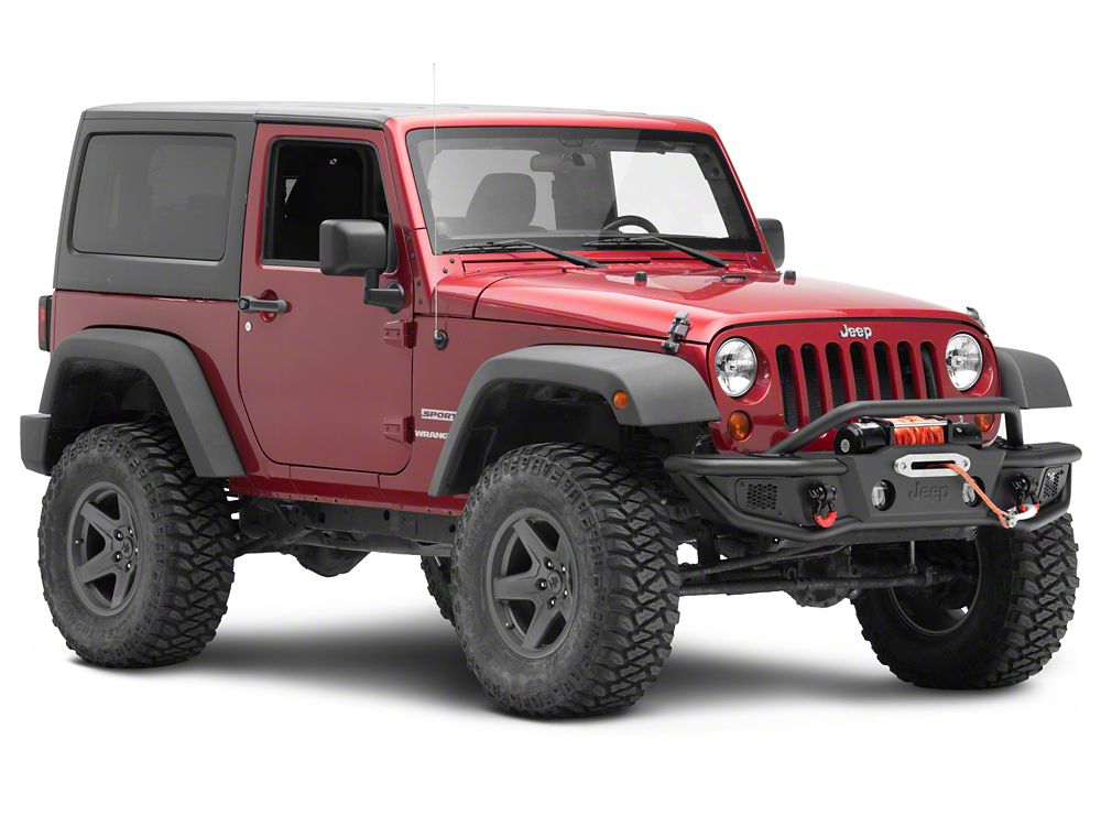 Jeep Licensed by RedRock HD Tubular Front Bumper with Jeep Logo (07-18 Jeep Wrangler JK)
