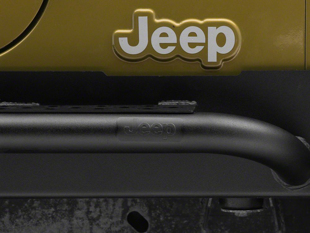Jeep Licensed by RedRock Rocker Guards with Steps and Jeep Logo (97-06 Jeep Wrangler TJ, Excluding Unlimited)