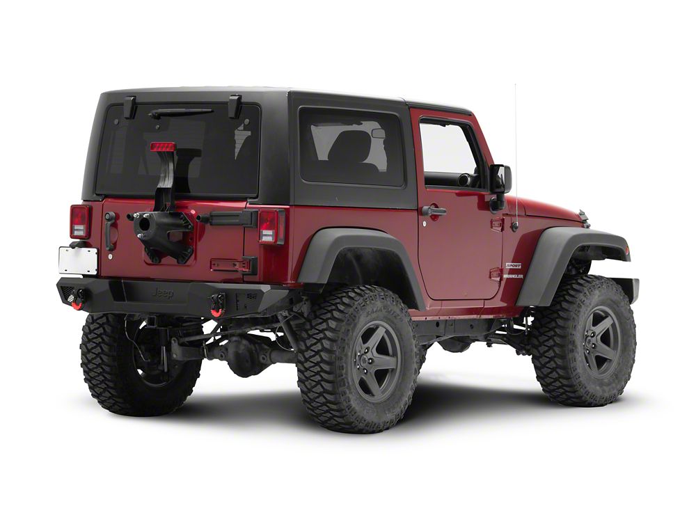Jeep Licensed by RedRock HD Slim Rear Bumper with Jeep Logo (07-18 Jeep Wrangler JK)
