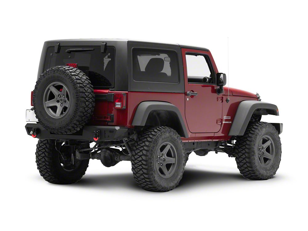 Jeep Licensed by RedRock HD Slim Rear Bumper with Jeep Logo (07-18 Jeep Wrangler JK)