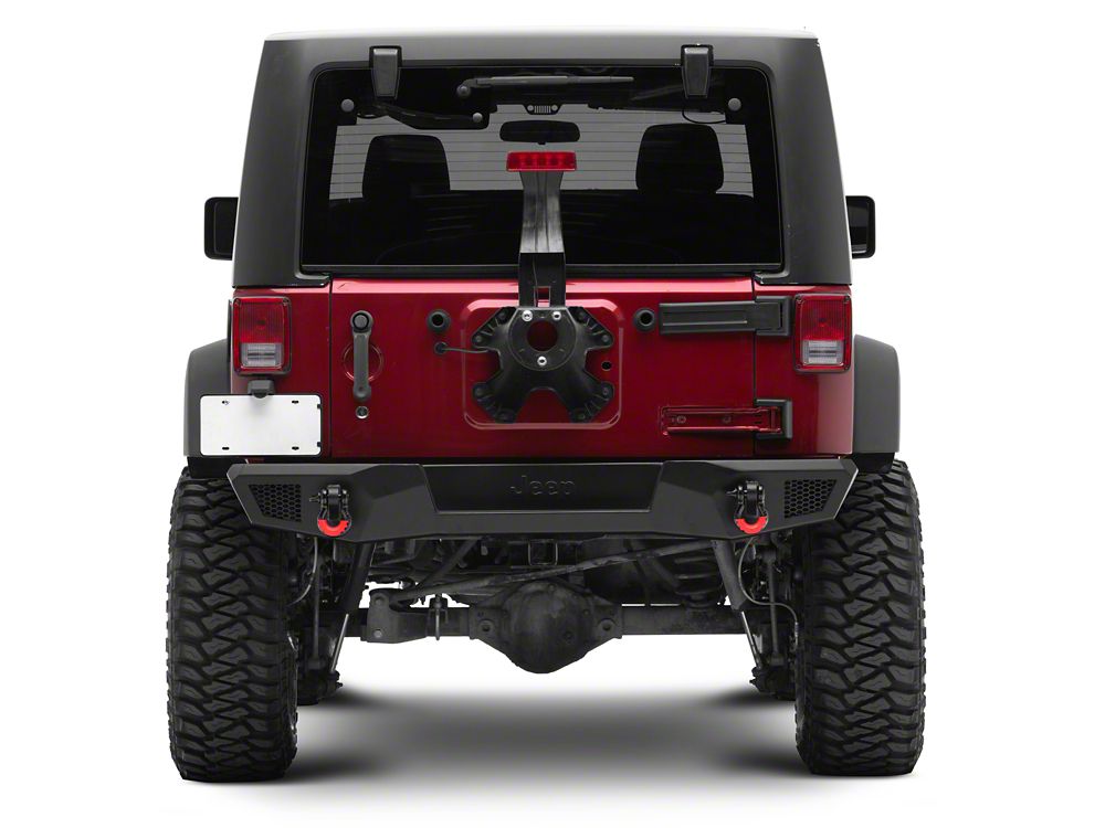 Jeep Licensed by RedRock HD Slim Rear Bumper with Jeep Logo (07-18 Jeep Wrangler JK)