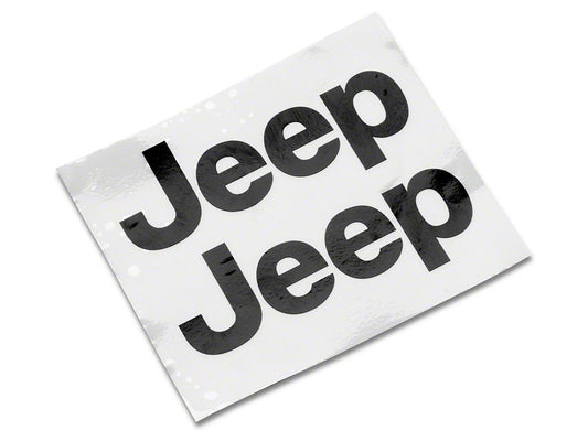 Jeep Licensed by RedRock Side Logo; Gloss Black (97-06 Jeep Wrangler TJ)