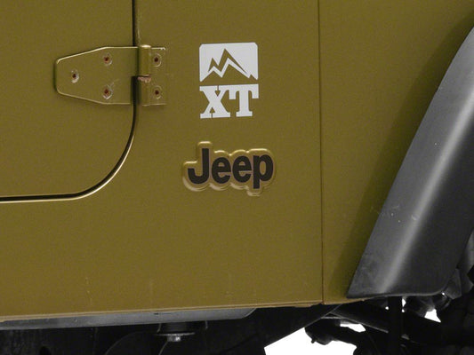Jeep Licensed by RedRock Side Logo; Matte Black (97-06 Jeep Wrangler TJ)