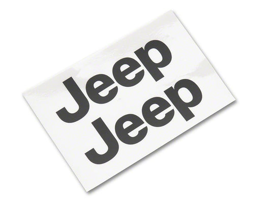 Jeep Licensed by RedRock Side Logo; Matte Black (97-06 Jeep Wrangler TJ)