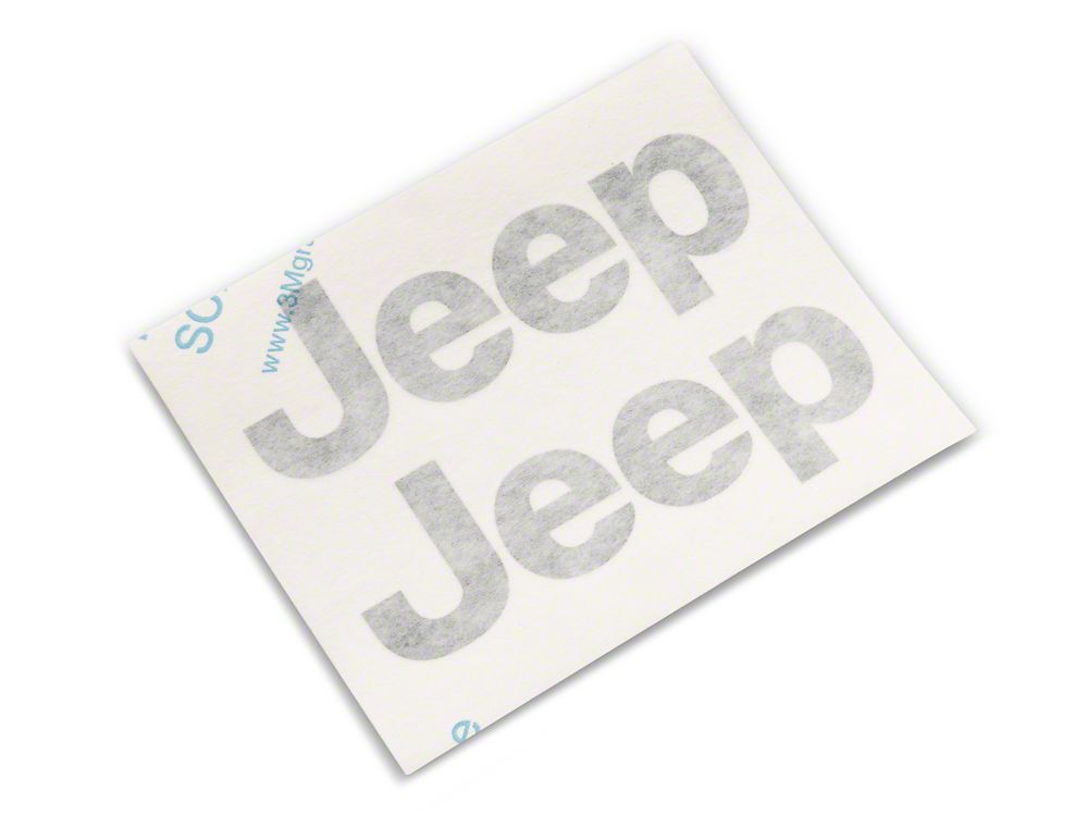 Jeep Licensed by RedRock Side Logo; Matte Black (97-06 Jeep Wrangler TJ)
