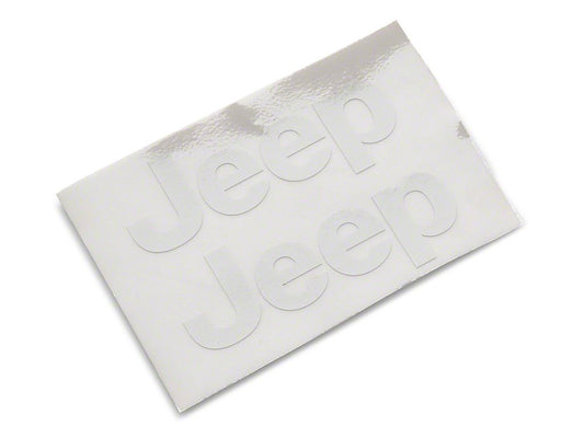 Jeep Licensed by RedRock Side Logo; White (97-06 Jeep Wrangler TJ)