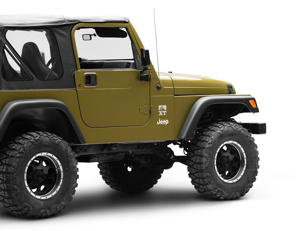 Jeep Licensed by RedRock Side Logo; White (97-06 Jeep Wrangler TJ)