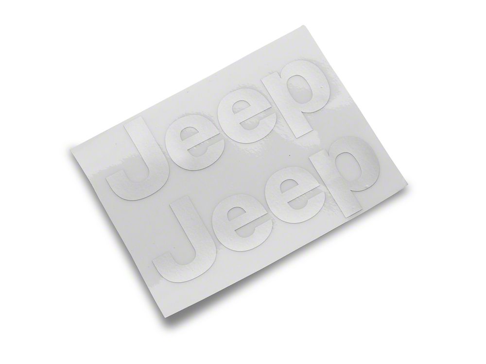 Jeep Licensed by RedRock Side Logo; Silver (87-18 Jeep Wrangler YJ, TJ & JK)