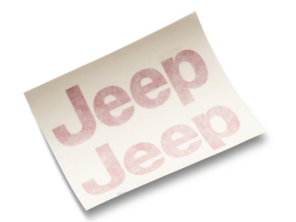 Jeep Licensed by RedRock Side Logo; Red (97-06 Jeep Wrangler TJ)