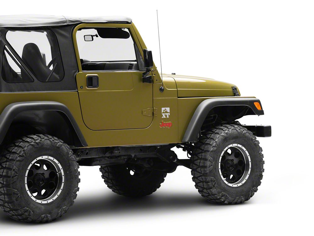 Jeep Licensed by RedRock Side Logo; Red (97-06 Jeep Wrangler TJ)