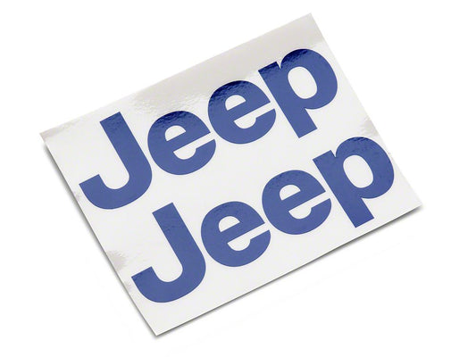 Jeep Licensed by RedRock Side Logo; Blue (97-06 Jeep Wrangler TJ)