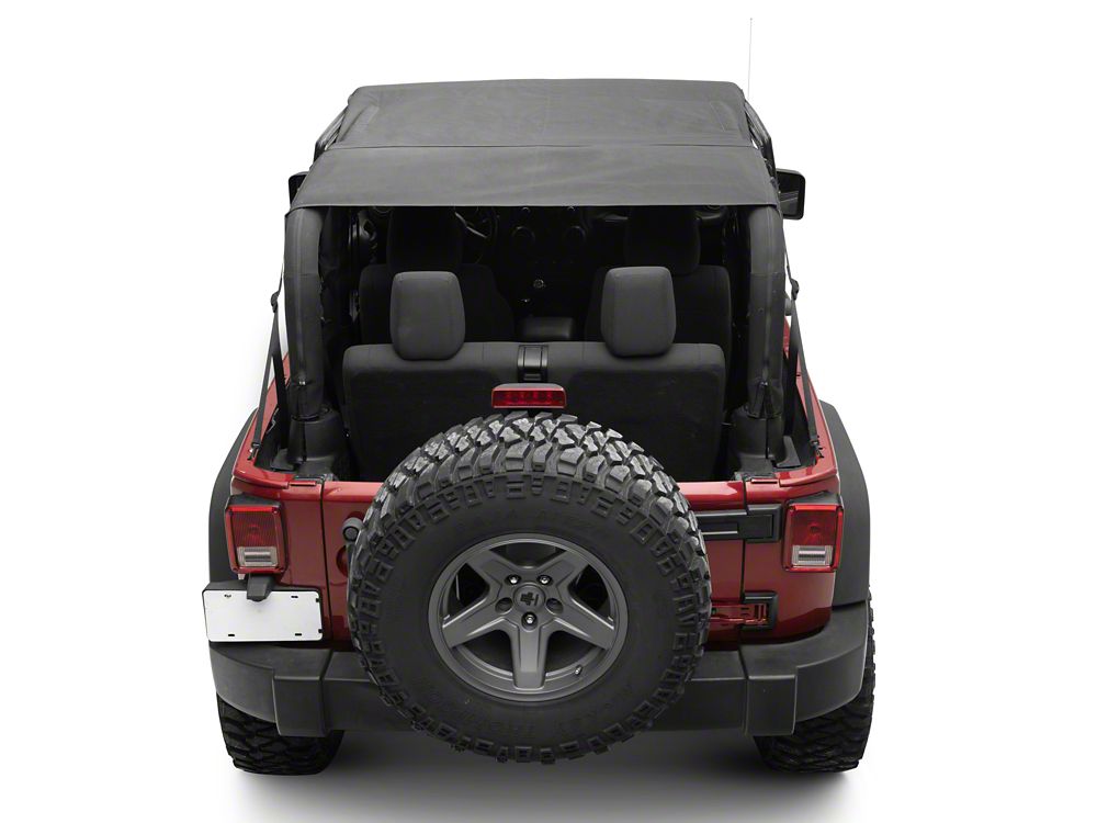 RedRock Extended Bikini Top; Black Diamond (11-18 Jeep Wrangler JK 2-Door)
