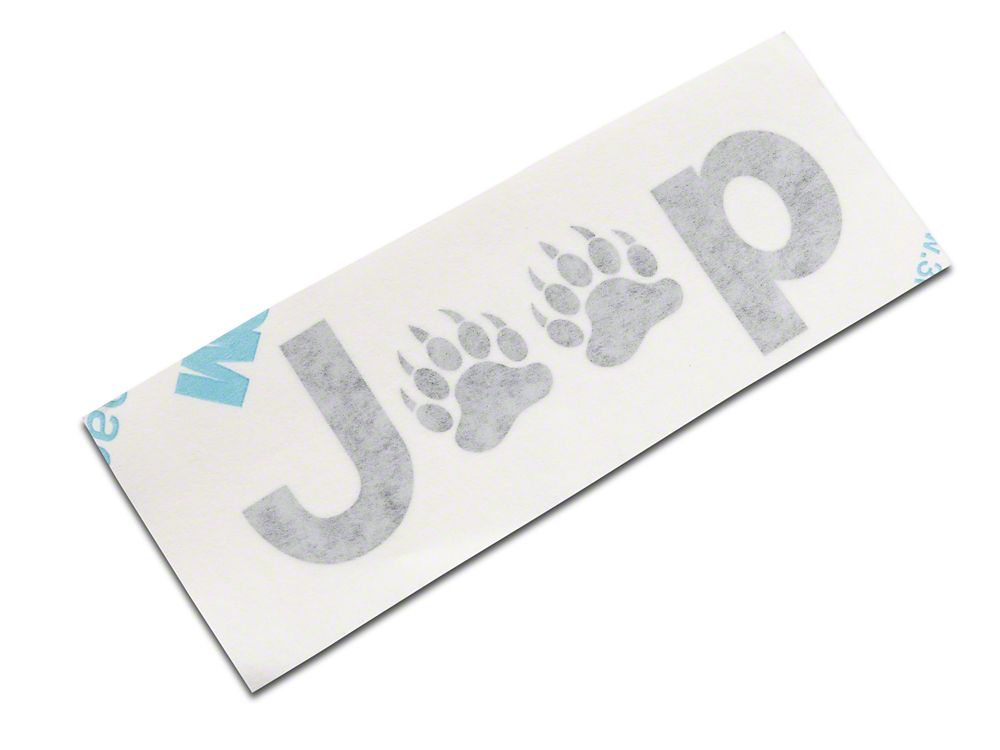 Jeep Licensed by RedRock Jeep Paw Side Logo; Gloss Black (87-18 Jeep Wrangler YJ, TJ & JK)