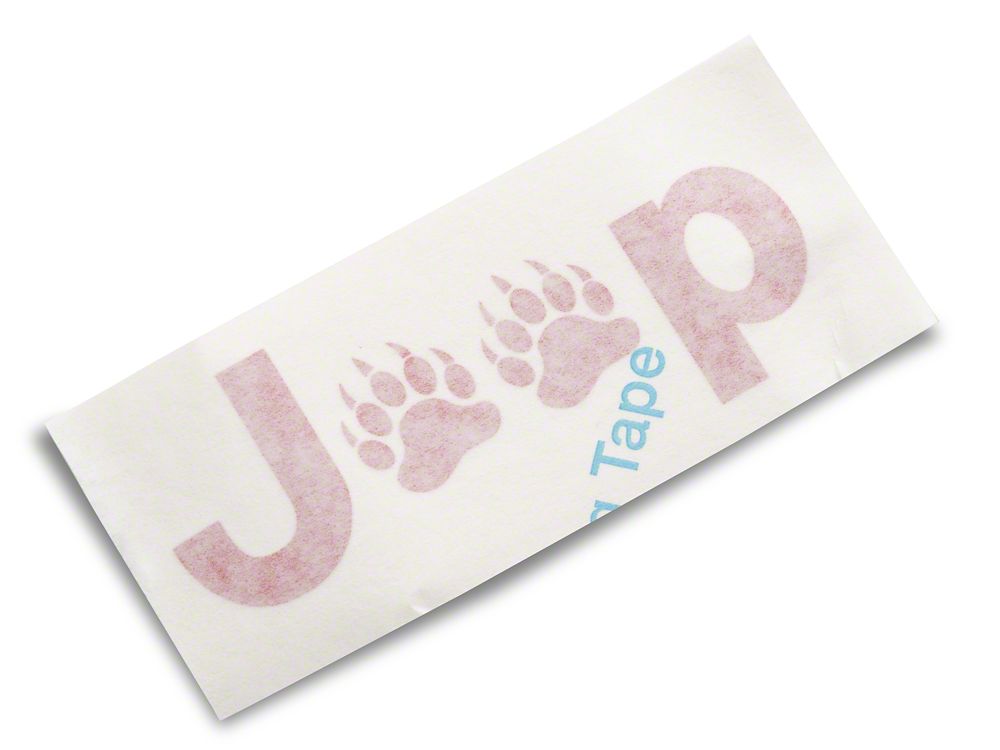 Jeep Licensed by RedRock Jeep Paw Side Logo; Red (87-18 Jeep Wrangler YJ, TJ & JK)