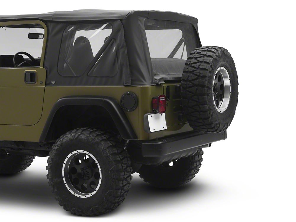 RedRock Fuel Filler Cover; Matte Black (97-06 Jeep Wrangler TJ)