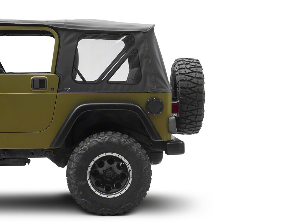 RedRock Fuel Filler Cover; Matte Black (97-06 Jeep Wrangler TJ)