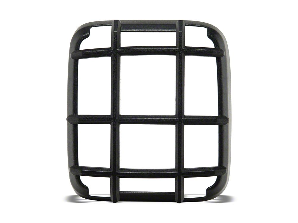RedRock ABS Tail Light Guard; Textured Black (18-25 Jeep Wrangler JL w/ Factory Halogen Tail Lights)