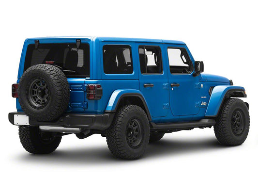 RedRock ABS Tail Light Guard; Textured Black (18-25 Jeep Wrangler JL w/ Factory LED Tail Lights)