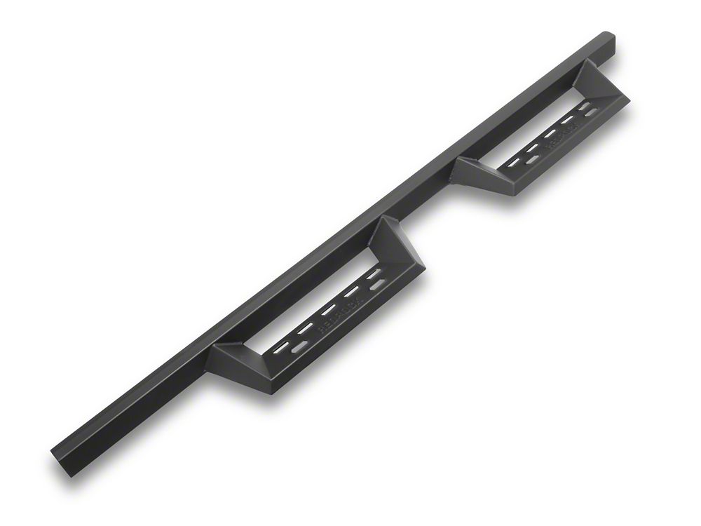 RedRock 4-Inch Drop TC1 Running Boards; Textured Black (18-25 Jeep Wrangler JL 4-Door)