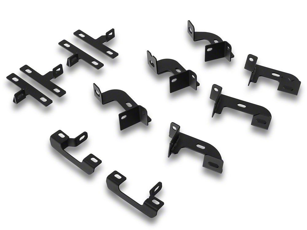 RedRock 4-Inch Drop TC1 Running Boards; Textured Black (18-25 Jeep Wrangler JL 4-Door)