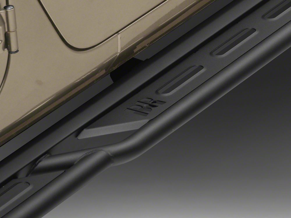 RedRock TC3 HD Rocker Steps; Textured Black (07-18 Jeep Wrangler JK 4-Door)