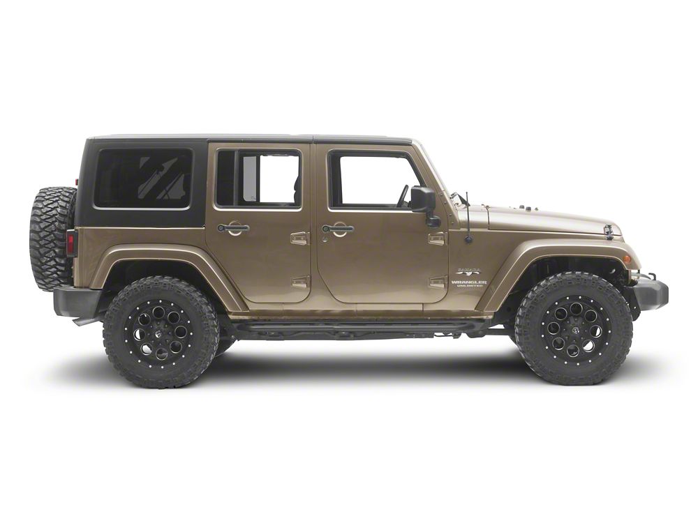 RedRock TC3 HD Rocker Steps; Textured Black (07-18 Jeep Wrangler JK 4-Door)