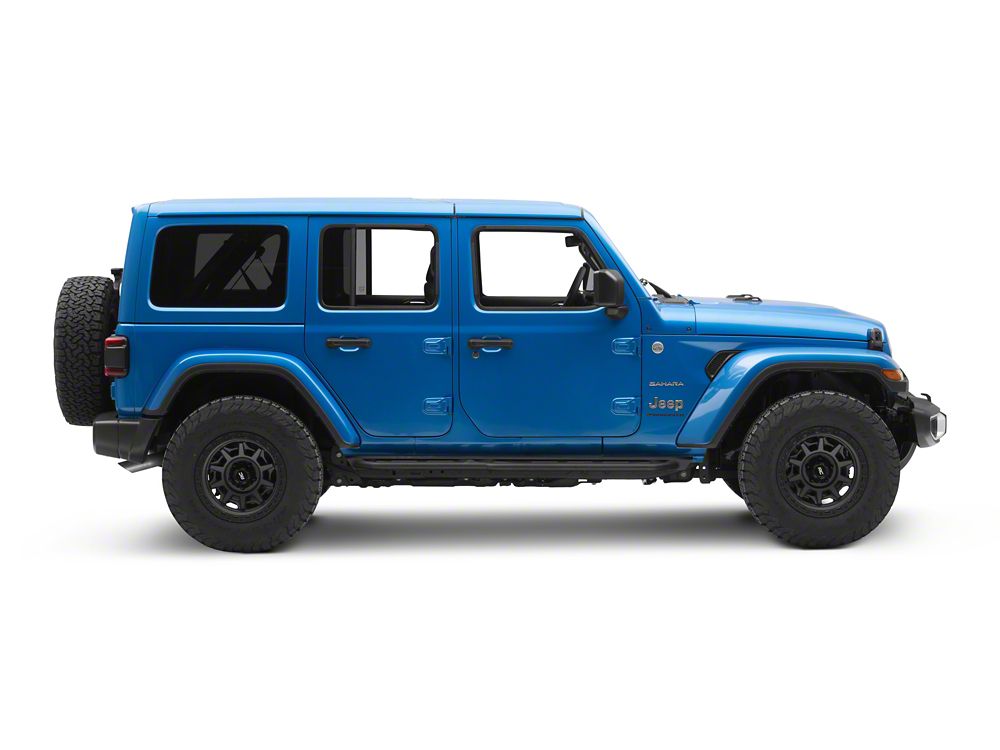 RedRock TC3 HD Rocker Steps; Textured Black (18-25 Jeep Wrangler JL 4-Door)