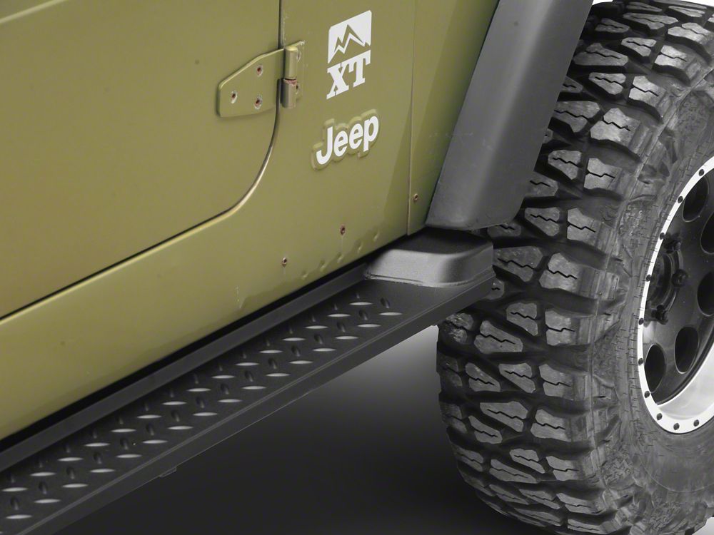 RedRock Heavy Duty Steel OE Style Side Steps (97-06 Jeep Wrangler TJ, Excluding Unlimited)