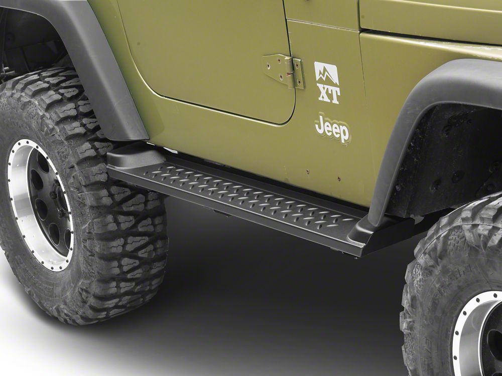 RedRock Heavy Duty Steel OE Style Side Steps (97-06 Jeep Wrangler TJ, Excluding Unlimited)