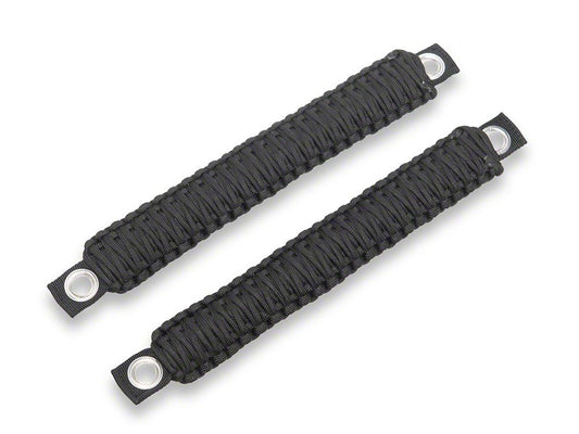 RedRock Paracord 3-in-1 Grab Handles; Black (07-18 Jeep Wrangler JK)