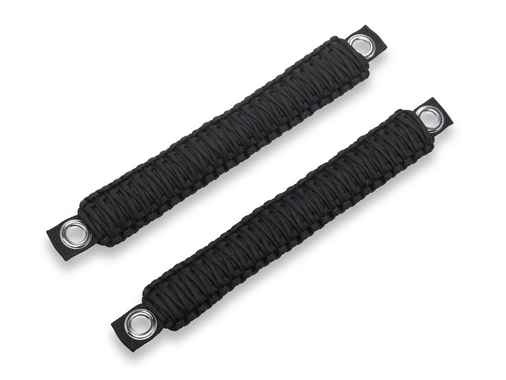 RedRock Paracord 3-in-1 Grab Handles; Black (07-18 Jeep Wrangler JK)